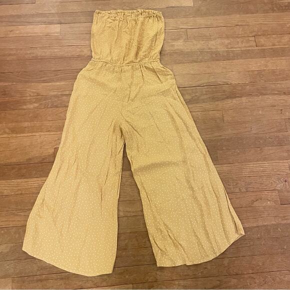 Blue Life gold and white strapless jumper romper size small S b10 - Picture 4 of 4